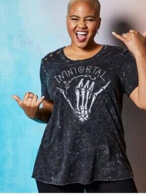 Lovesick Black Mineral-Wash Tee